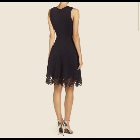 Maia Scuba and Flare Fit Knit Sleeveless Dress Black Size 4 - Picture 3 of 10